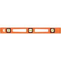 Orange Structo-Cast&reg; Contractor's Level, I-Beam, 2' L, 3, Non-Magnetic Superchem Industries