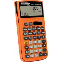 Calculatrice de fournitures orange haute visibilit&eacute; avec &eacute;tui robuste Superchem Industries