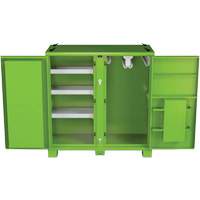 Onsite PPE Storage Cabinet, Steel, High-Visibility Lime Green Superchem Industries