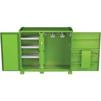 Onsite PPE Storage Cabinet, Steel, High-Visibility Lime Green Superchem Industries