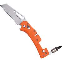 Electrician's Pocket Knife with Driver, 2-99/100" Blade, Stainless Steel Blade, Plastic Handle Superchem Industries