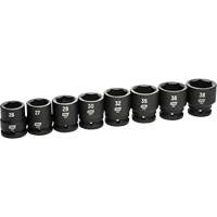6-Point Metric Socket Set, 8 Pcs, Impact, 3/4" Drive Size Superchem Industries