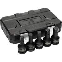 Metric Impact Bit Socket Set with Blow Mold Case, Hex, 3/4" Drive, 5 Pcs Superchem Industries