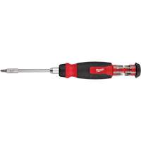 14-in-1 Ratcheting 1/4" Drive Multi-Bit Screwdriver, 10-11/100" L, Cushion Grip Handle Superchem Industries