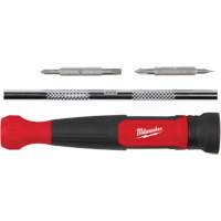 4-in-1 Precision 1/4" Drive Multi-Bit Screwdriver, 5-3/4" L, Cushion Grip Handle Superchem Industries