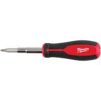11-in-1 Magnetic 1/4" & 3/8" Drive Multi-Bit Screwdriver, 8" L, Cushion Grip Handle Superchem Industries