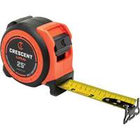 CONTROLTOUCH Self Centering Tape Measure, 1-3/16" x 25', 1/16" Graduations Superchem Industries