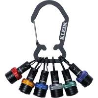 1/4" Drive Bit Holder Keychain Set, 6 Pcs., H Superchem Industries