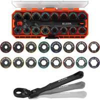 KNECT Ratcheting 17-in-1 Low-Profile Socket Wrench Set, 17 Pcs, Impact, 3/8" Drive Size, Short Superchem Industries