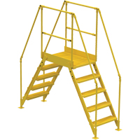 Crossover Ladder, 79 1/2" Overall Span, 50" H x 24" D, 24" Step Width Superchem Industries