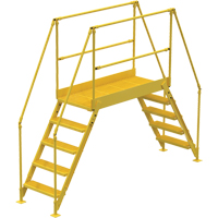 Crossover Ladder, 115-1/2" Overall Span, 50" H x 60" D, 24" Step Width Superchem Industries