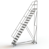 &eacute;chelles roulantes multidirectionnelles, 16 marches, Largeur de la marche 24", Hauteur de la plateforme 160", Acier Superchem Industries