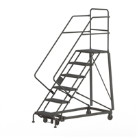 Heavy Duty Safety Slope Ladder, 6 Steps, Perforated, 50° Incline, 60" High Superchem Industries
