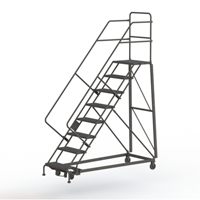 &eacute;chelles robustes en angle de s&eacute;curit&eacute;, 8 marches, Perfor&eacute;, Inclinaison 50°, Hauteur 80" Superchem Industries