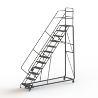 Heavy Duty Safety Slope Ladder, 12 Steps, Perforated, 50° Incline, 120" High Superchem Industries