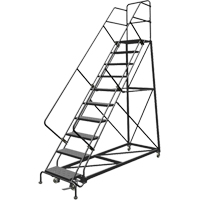 &eacute;chelles en angle de s&eacute;curit&eacute;, 9 marches, Perfor&eacute;, Inclinaison 50°, Hauteur 90" Superchem Industries