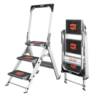 Safety Stepladder with Bar & Tray, 2.2', Aluminum, 300 lbs. Capacity, Type 1A Superchem Industries
