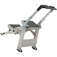 Tilt & Roll Step Stool Ladder, 2 Steps, 23" x 21" x 34.50" High Superchem Industries