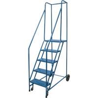 Escabeau roulant, 5 marches, Largeur de la marche 18", Hauteur de la plateforme 46", Acier Superchem Industries