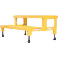 Adjustable Step-Mate Stand, 2 Step(s), 36-3/16" W x 22-7/8" L x 15-1/4" H, 500 lbs. Capacity Superchem Industries