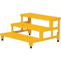 Adjustable Step-Mate Stand, 3 Step(s), 36-3/16" W x 33-7/8" L x 22-1/4" H, 500 lbs. Capacity Superchem Industries