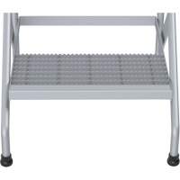 Aluminum Step Stand, 2 Step(s), 22-13/16" W x 24-9/16" L x 20" H, 500 lbs. Capacity Superchem Industries