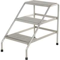 Aluminum Step Stand, 3 Step(s), 22-13/16" W x 34-9/16" L x 30" H, 500 lbs. Capacity Superchem Industries
