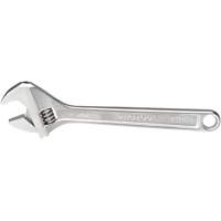 Adjustable Wrench, 12-1/8" L, 1-19/32" Max Width, Chrome Superchem Industries