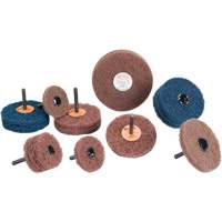Standard Abrasives Buff & Blend Wheel, 3" Dia. x 1/4" W, 1/4" Arbor, Aluminum Oxide Superchem Industries