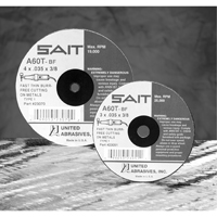 Meule &agrave; tronçonner, 5" x 0,045", Arbre de 7/8", Type 27, Oxyde d'aluminium/C&eacute;ramique, 12 200 Tr/min Superchem Industries