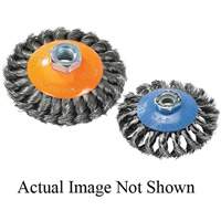 Knot-Twisted Wire Saucer Cup Brush, 6" Dia. x 5/8"-11 Arbor Superchem Industries