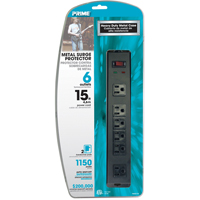 Protecteurs de surtension, 6 Prises, 1150 J, 1875 W, Cordon 15' Superchem Industries