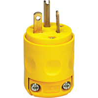 Commercial Grade Straight Blade Plug, Plastic, 20 A, 125 V Superchem Industries