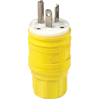 Wetguard Watertight Straight Blade Plug, Plastic, 20 A, 250 V Superchem Industries