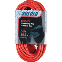 Cordon rallonge en vinyle, Ext&eacute;rieur, SJTW, AWG 12/3, 15 A, 3 prise(s), 50' Superchem Industries