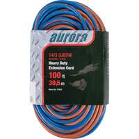 TPE-Rubber Extension Cord With Light Indicator, All-Weather, SJEOW, 14/3 AWG, 13 A, 100' Superchem Industries