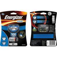 Lampe frontale Vision, DEL, 100 lumens, 10 hres de fonctionnement, piles AAA Superchem Industries