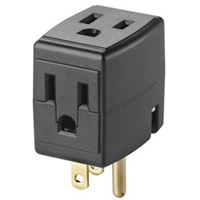 Grounded Triple Cube, 3 Outlet(s), None, 15 Amps, 1875 W, 125 V Superchem Industries