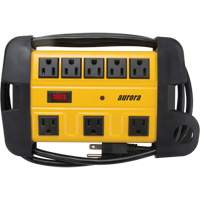 Workshop Surge Protector Power Strip, 8 Outlets, 1350 J, 1875 W, 6' Cord Superchem Industries