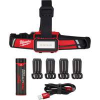 Low-Profile USB Headlamp, LED, 600 Lumens, 2 Hrs. Run Time, Rechargeable Batteries Superchem Industries