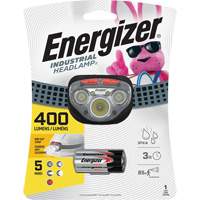 Lampe frontale avec mise au point Vision HD+, DEL, 400 lumens, 3 hres de fonctionnement, piles AAA Superchem Industries