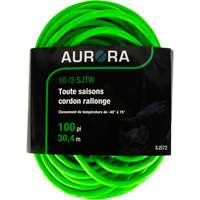 Industrial Extension Cord, All-Weather, SJTW, 10/3 AWG, 15 A, 100' Superchem Industries