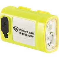 SL-SIDESADDLE&reg; USB Hardhat & Helmet Light, LED, 350/320/400 Lumens, 6.25/7/5 Hrs. Run Time, Rechargeable Batteries Superchem Industries