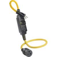 GFCI Cord Set with Automatic Reset, 120 V, 20 A, 3' Cord Superchem Industries