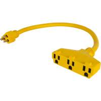 Adaptateur de rallonge d'alimentation, Ext&eacute;rieur, STOW, AWG 12/3, 15 A, 3 prise(s), 2' Superchem Industries