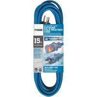 Glacier Flex&reg; Extreme Cold Weather Extension Cord, Outdoor, SJTW, 16/3 AWG, 13 A, 15' Superchem Industries