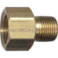 Pipe Adapter, FPT x NPT, 1/2" x 1/4" Dia., Brass Superchem Industries