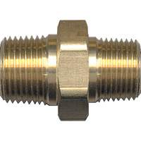 Reducing Hex Nipple, Brass, 1/4" x 1/8", NPT x NPT Superchem Industries