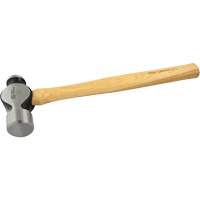 Ball Pein Hammer, 48 oz. Head Weight, Plain Face, Wood Handle Superchem Industries