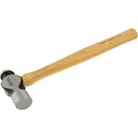 Ball Pein Hammer, 32 oz. Head Weight, Plain Face, Wood Handle Superchem Industries